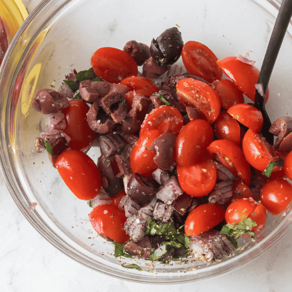 Tomato and Olive tapenade in bowl