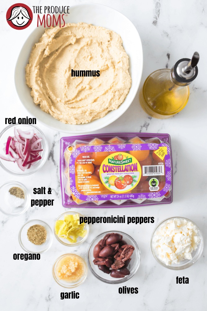 ingredients for greek hummus