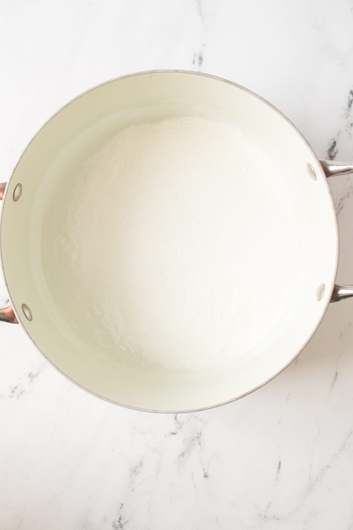 sugar and cornstarch whisked in pan