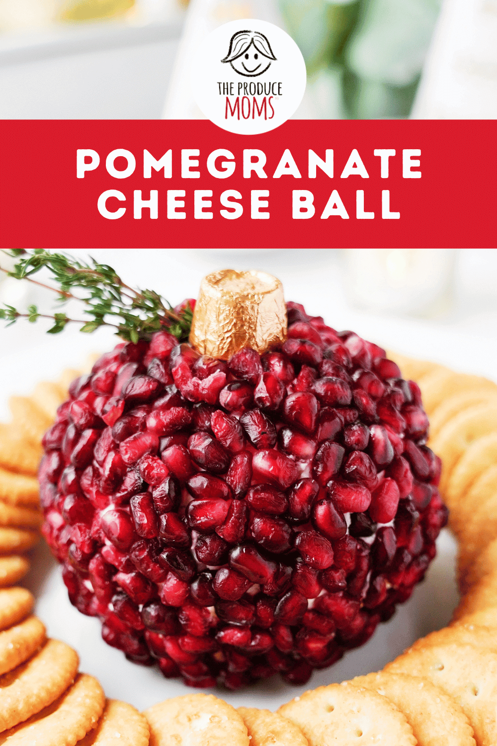 Pinterest Pin Pomegranate Cheese Ball