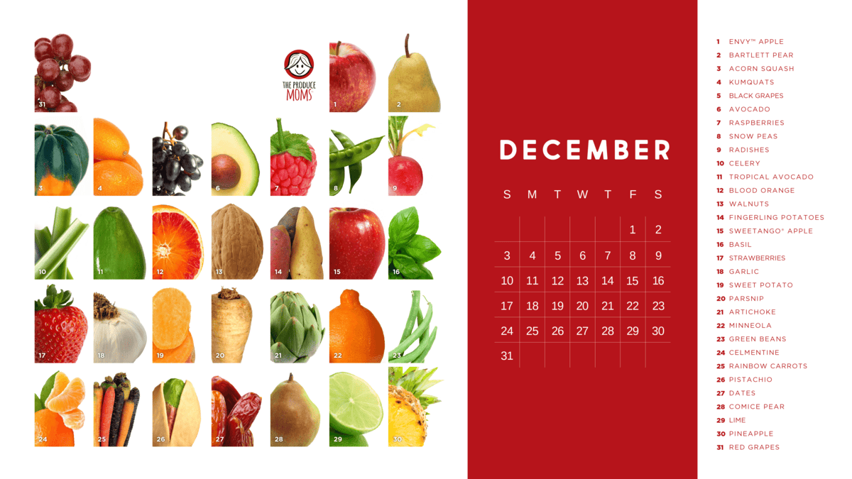 The Produce Challenge Calendar® December 2023