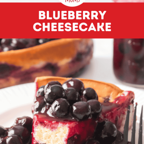 Pinterest Pin Blueberry Cheesecake