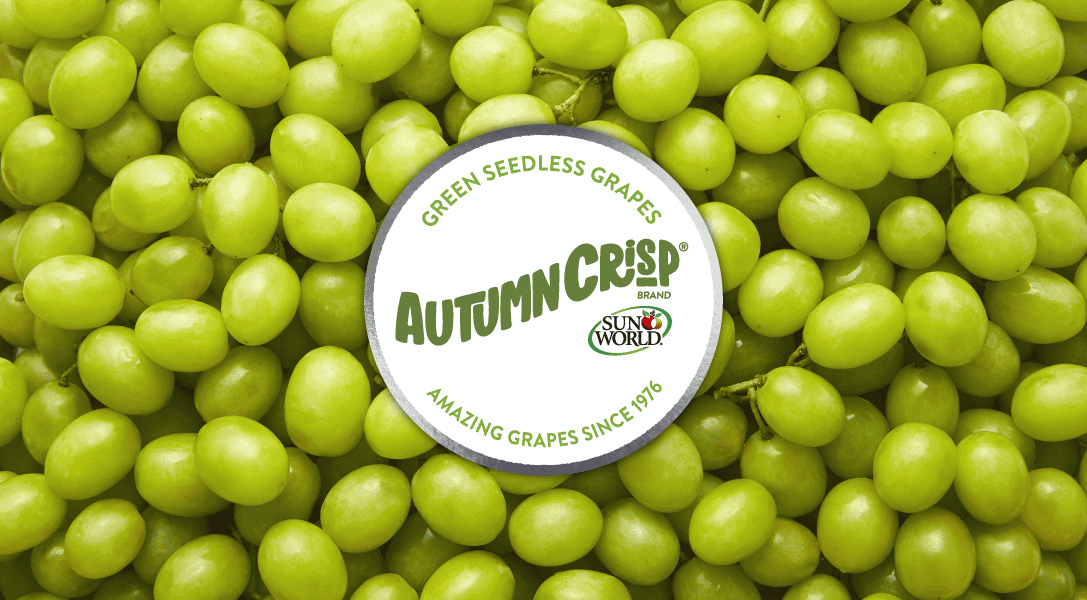 AUTUMNCRISP grapes logo on AUTUMNCRISP grapes