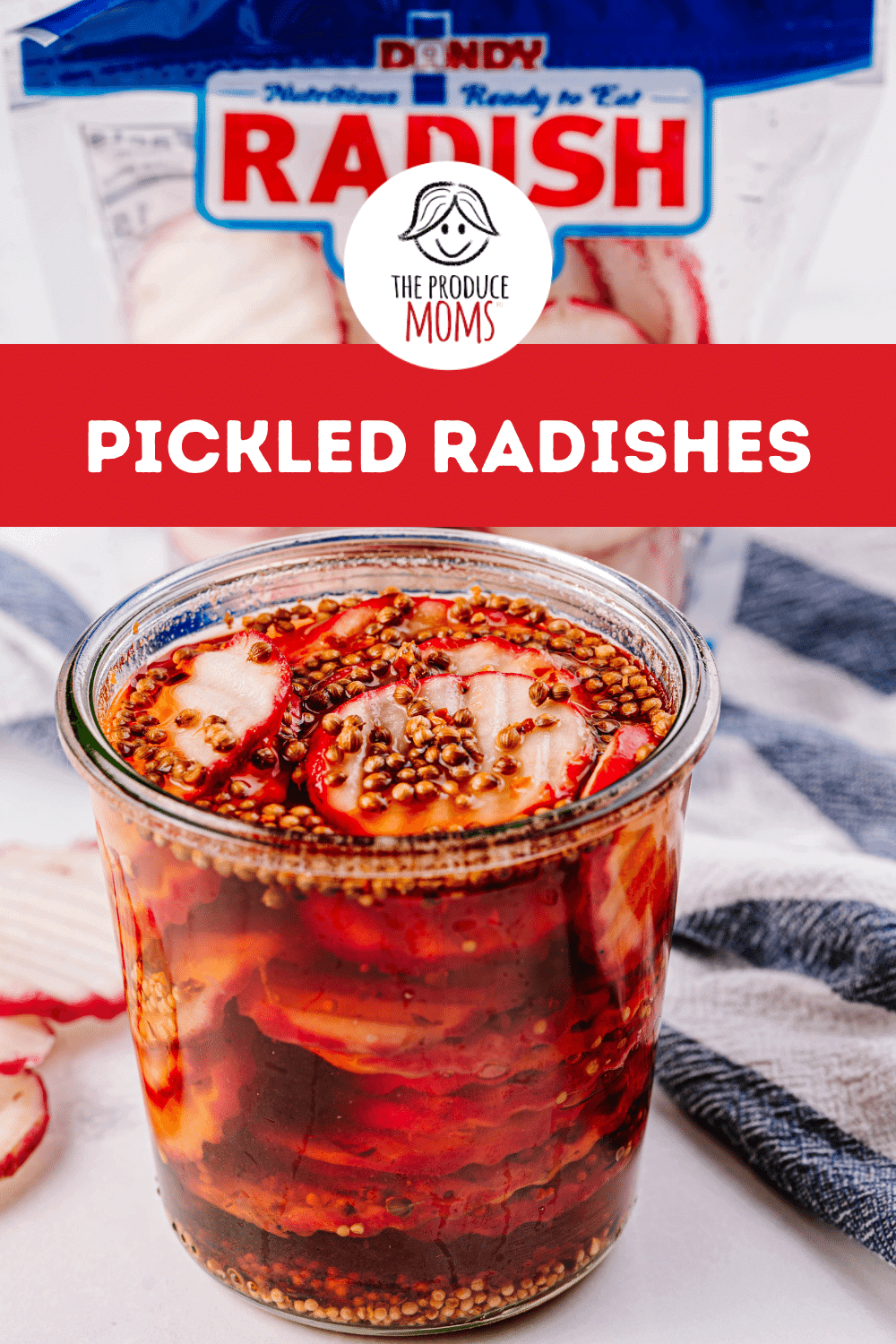 Pinterest Pin Pickled Radishes