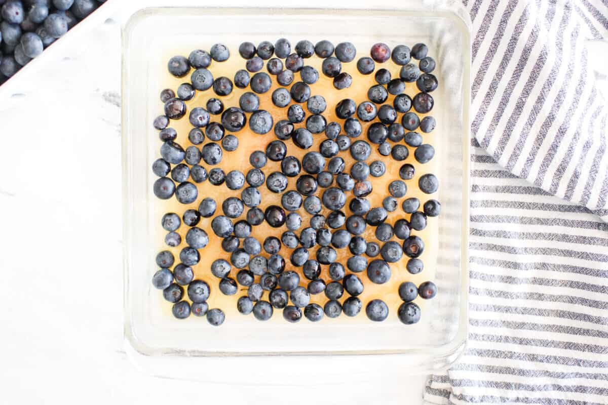 blueberries added to mixture