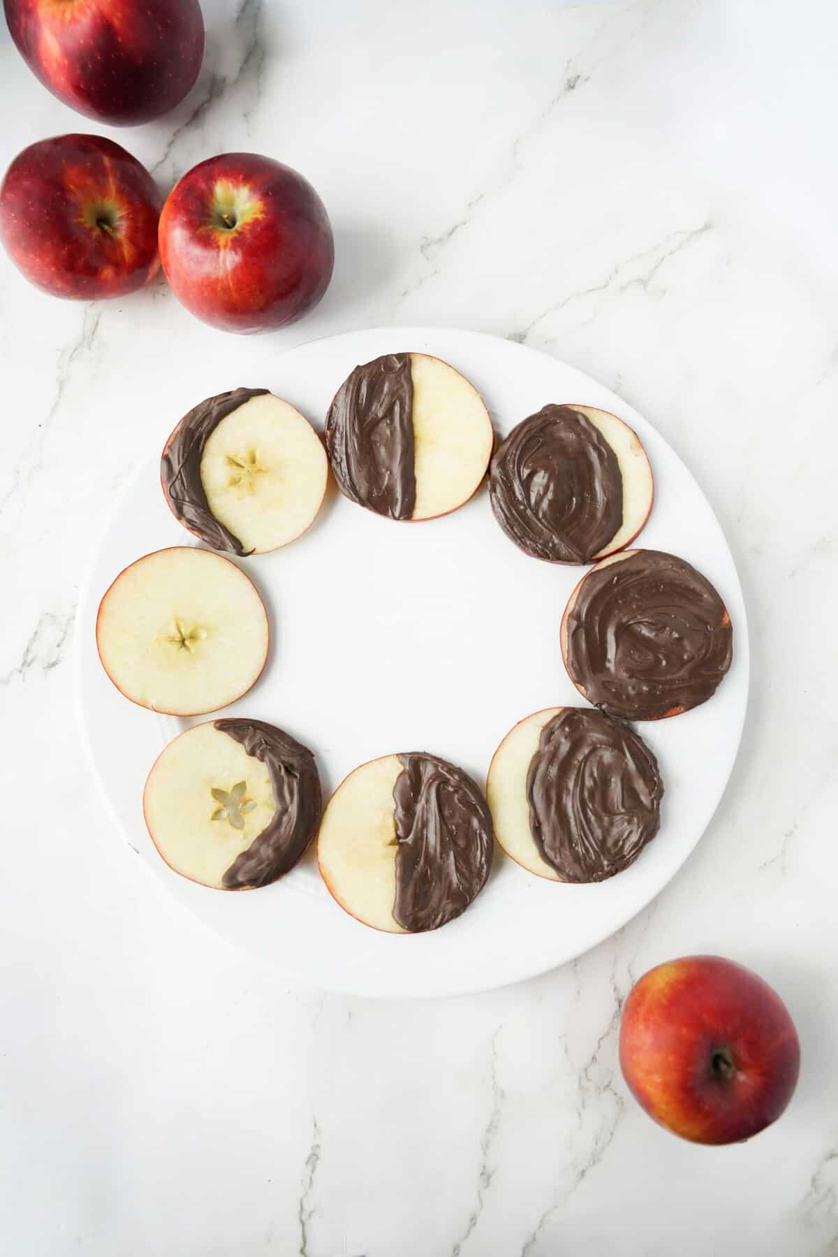 Eight moon phases made with food art.