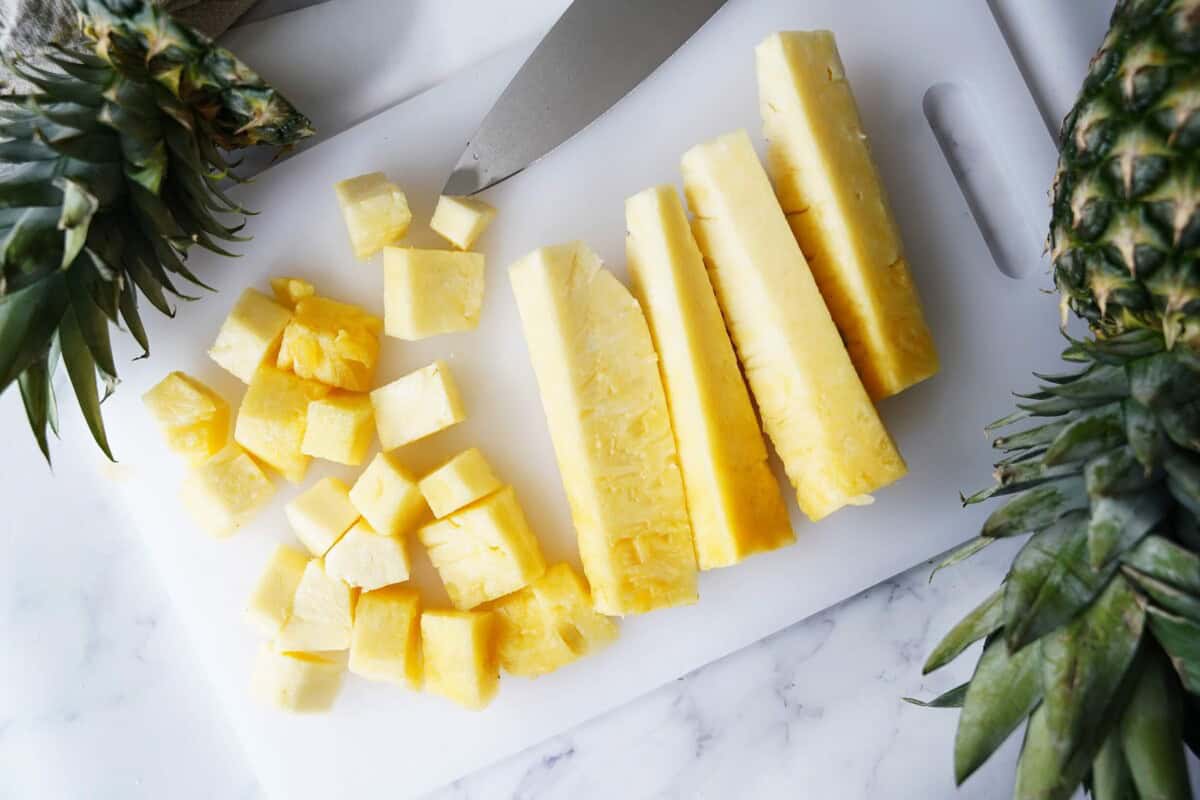 Pineapple Cut Up on white board