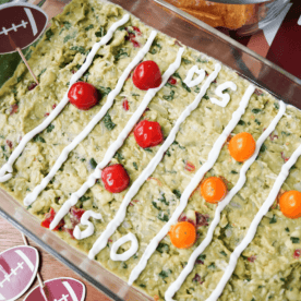 Vertical view of the field of guacamole
