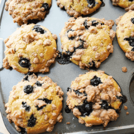 Avocado Blueberry Muffins in Muffin Tin
