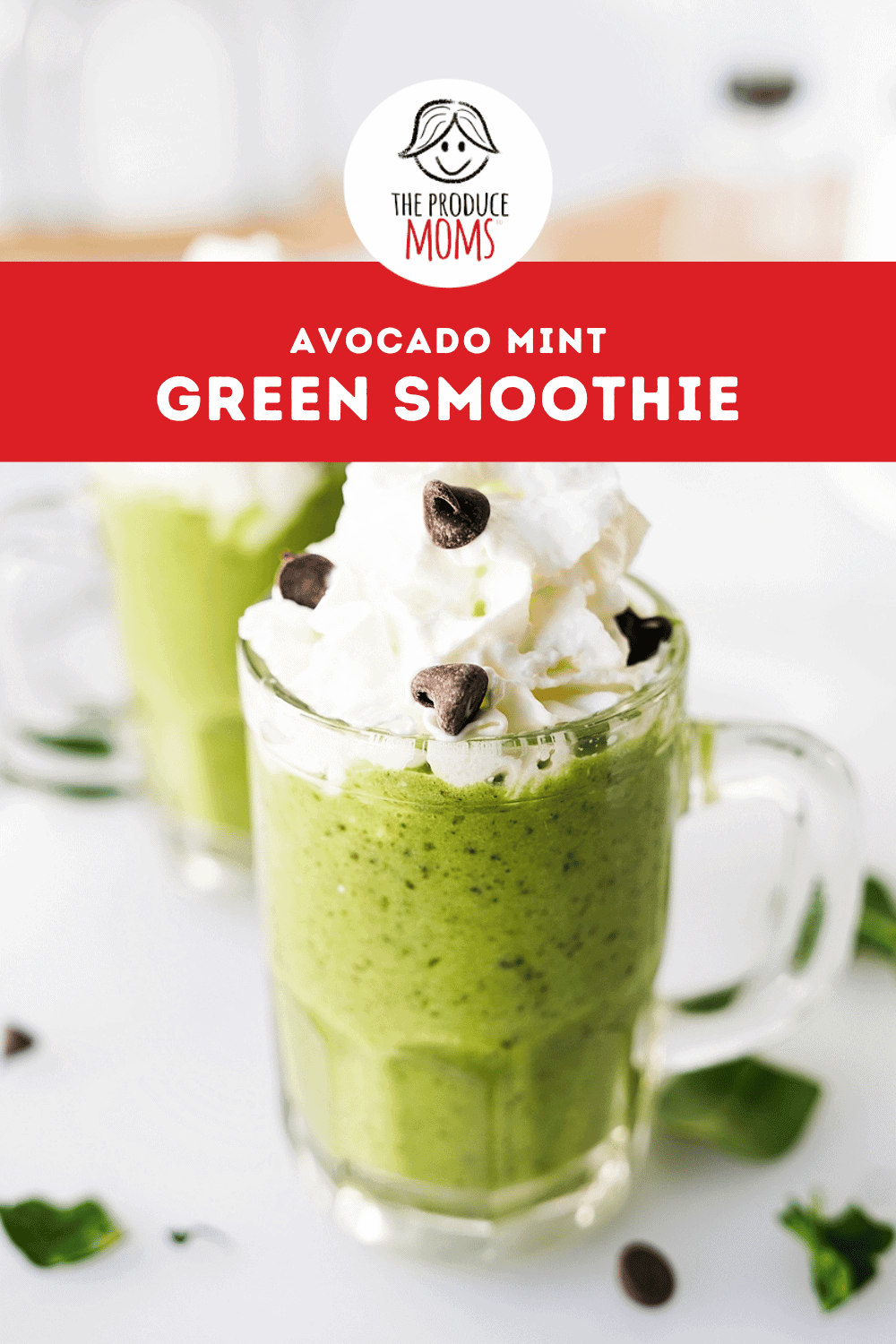 Pinterest Pin Avocado Mint Green Smoothie
