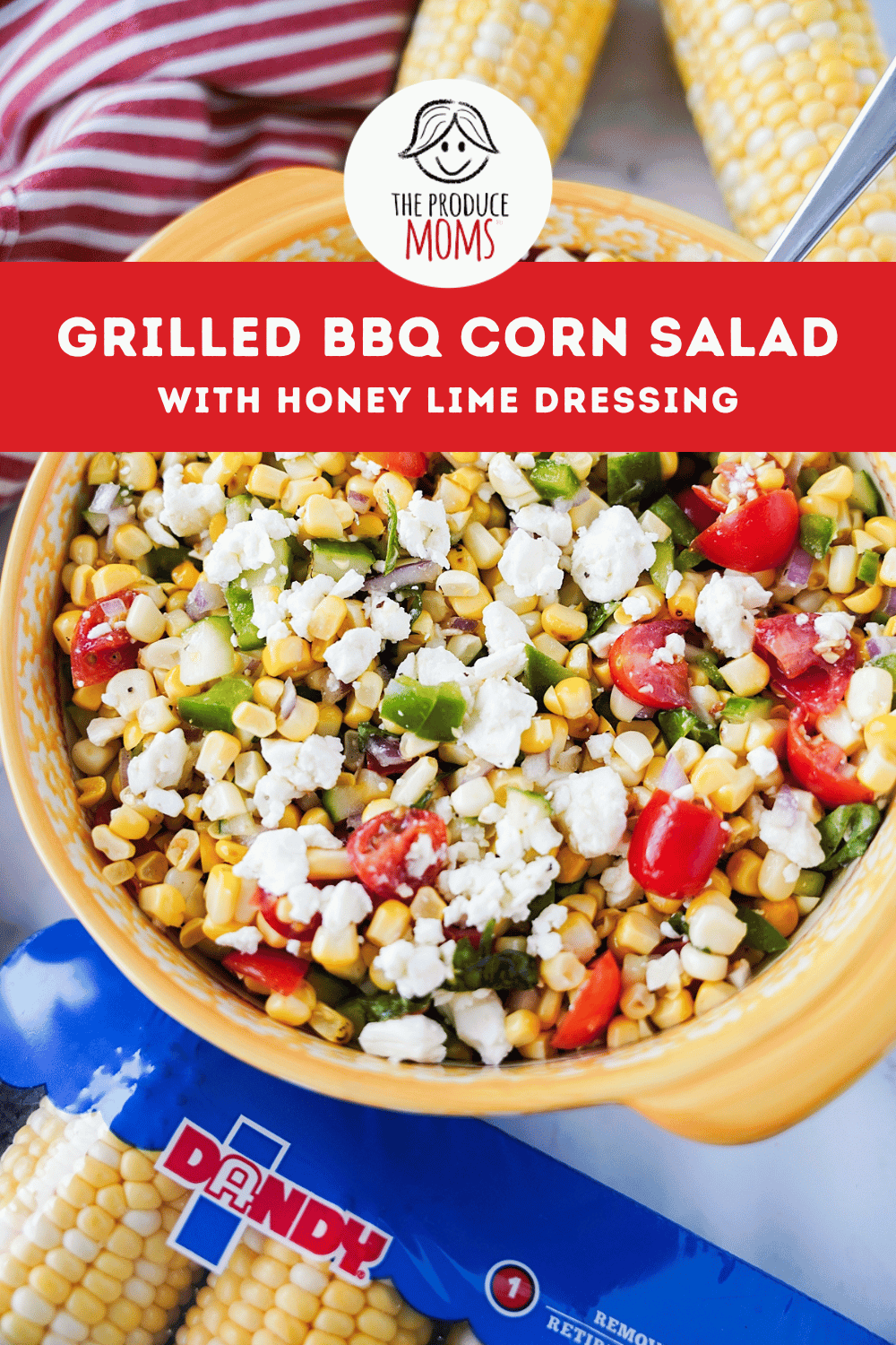 Pinterest Pin Grilled BBQ Corn Salad