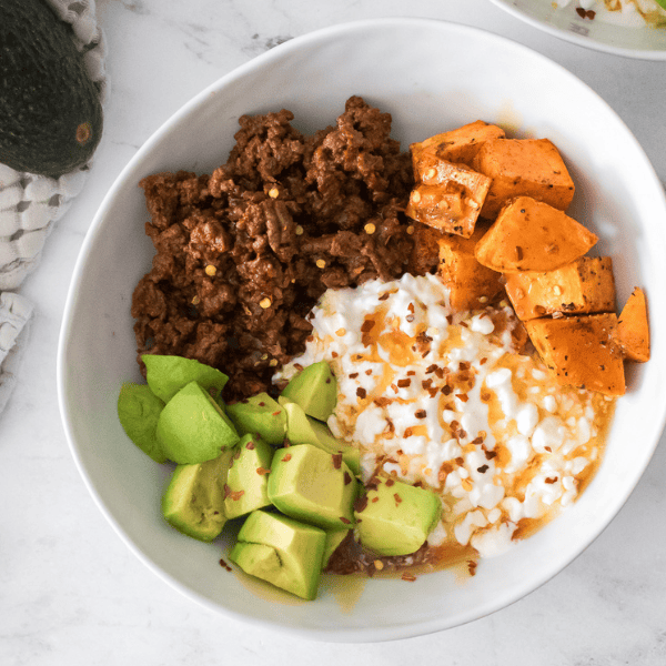 hot honey beef bowl header