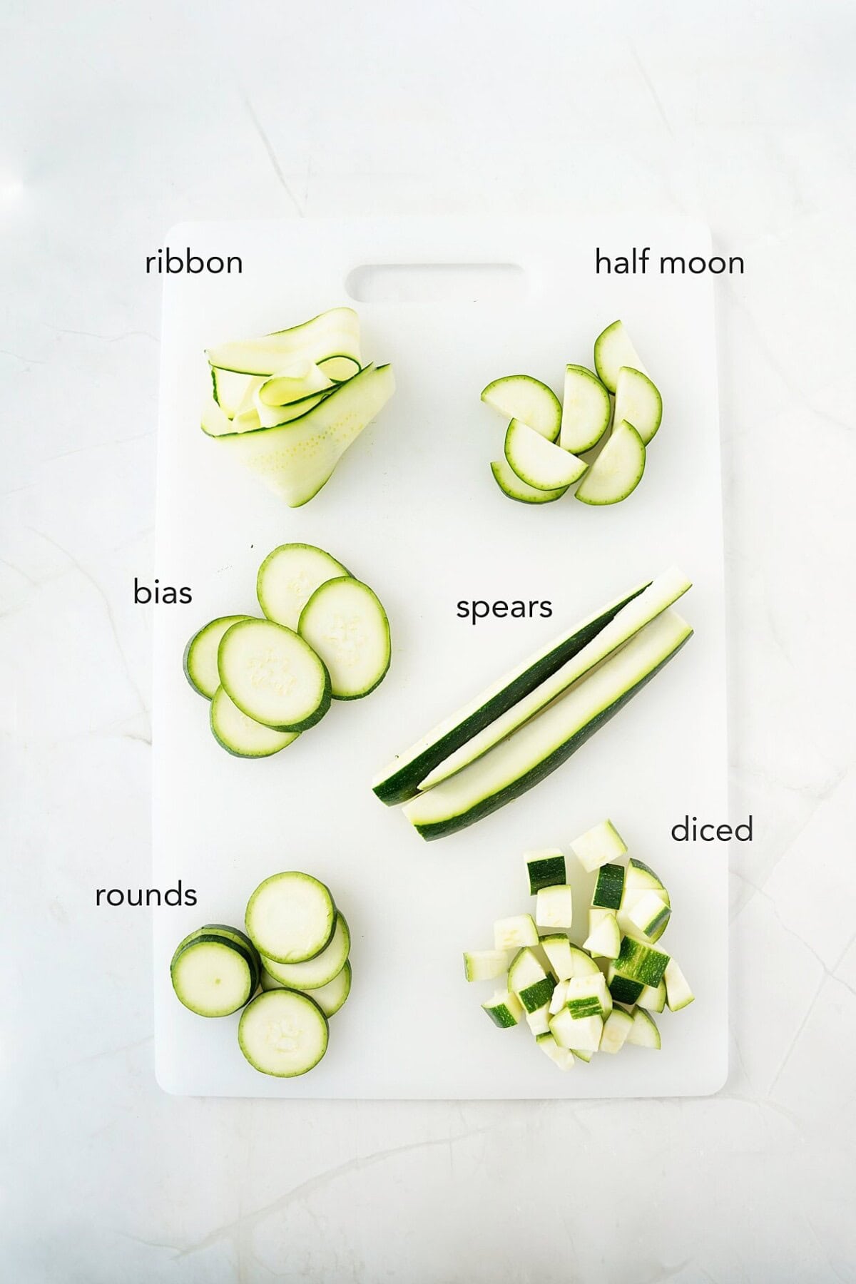 6 Zucchini Cuts Vertical
