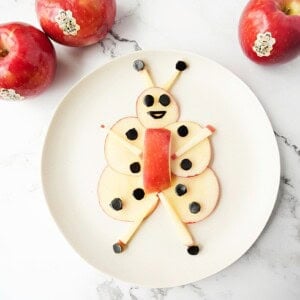 honey bee snack idea on a plate