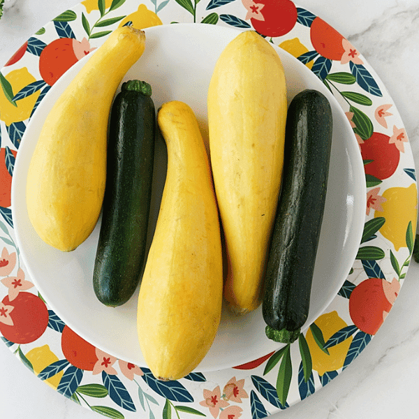 Plate of summer squash