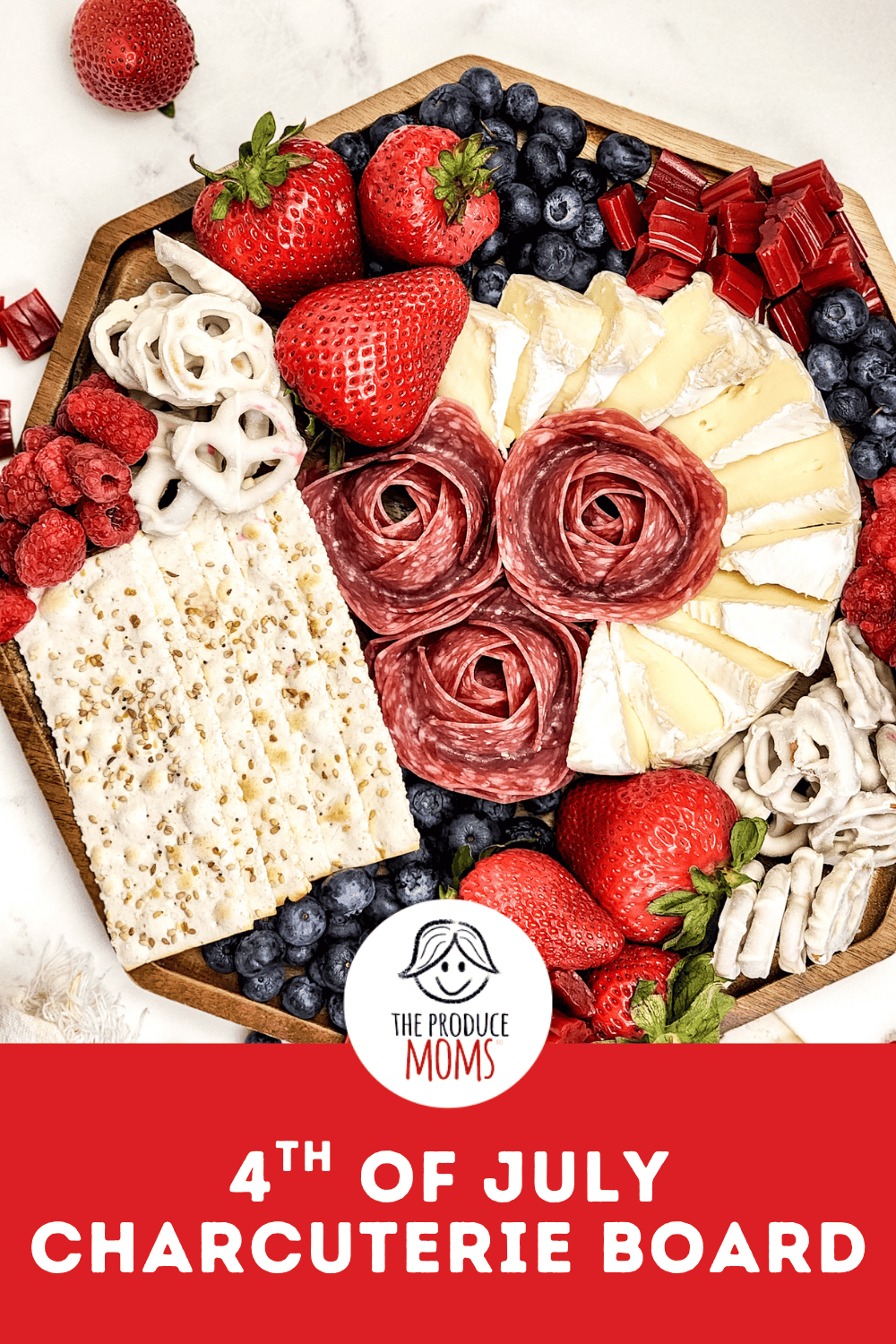pinterest image for 4th of july charcuterie board - The Produce Moms