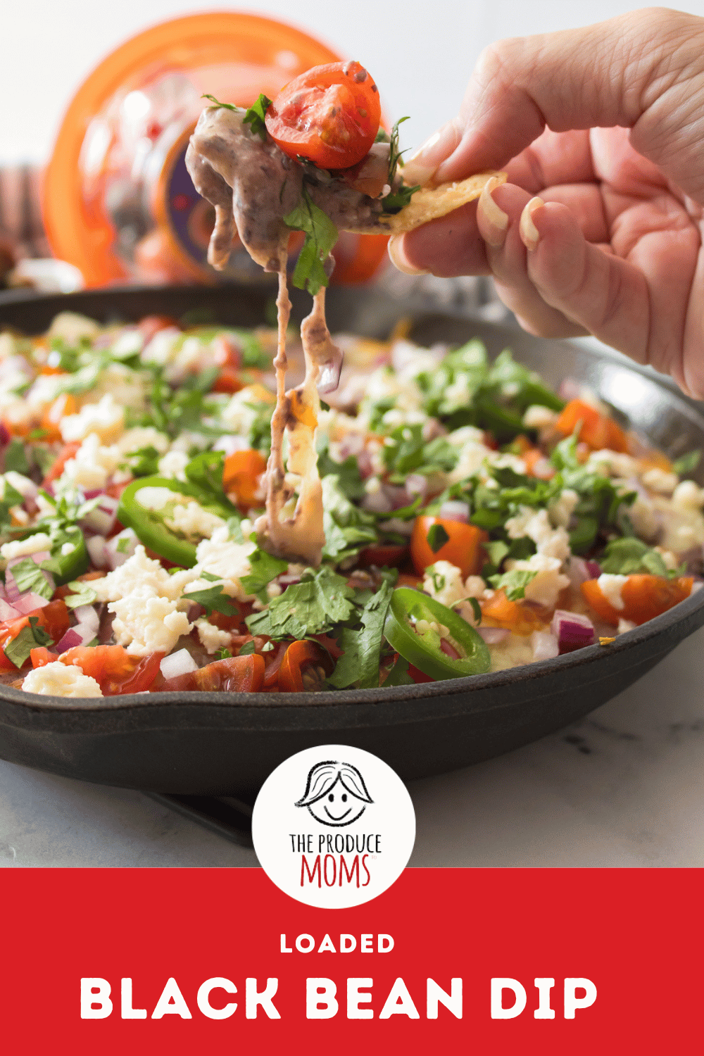 Pinterest Pin Loaded Black Bean Dip