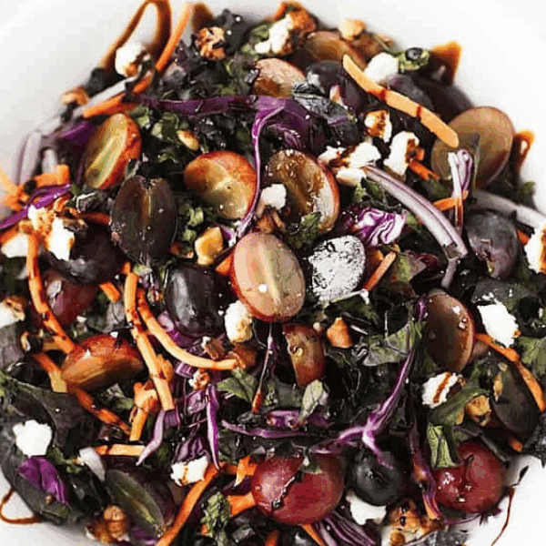 close up of Twilight Salad with Grapes from California