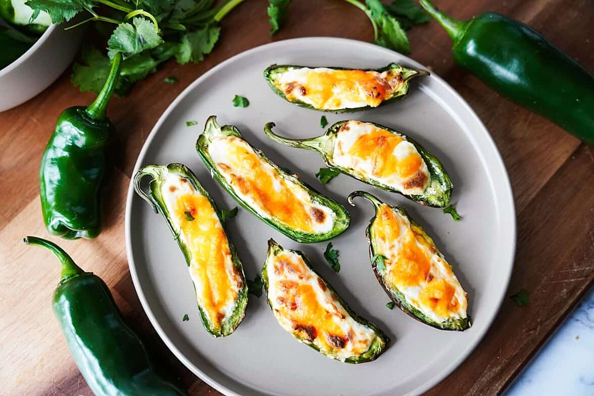 plate of jalapeno poppers