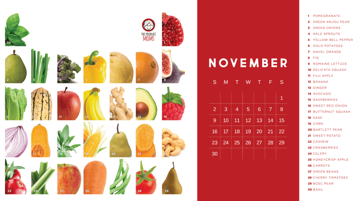 The Produce Challenge Calendar November 2025
