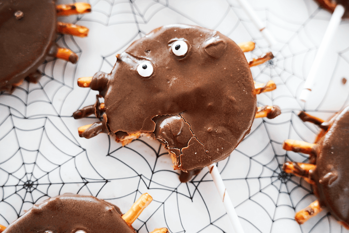 A bite out of a spider apple