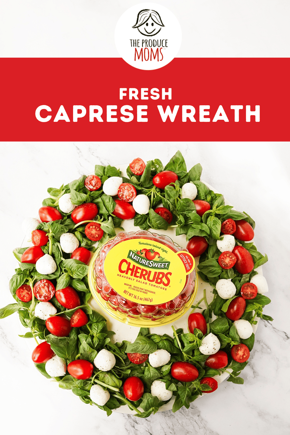 Pinterest Pin Fresh Caprese Wreath