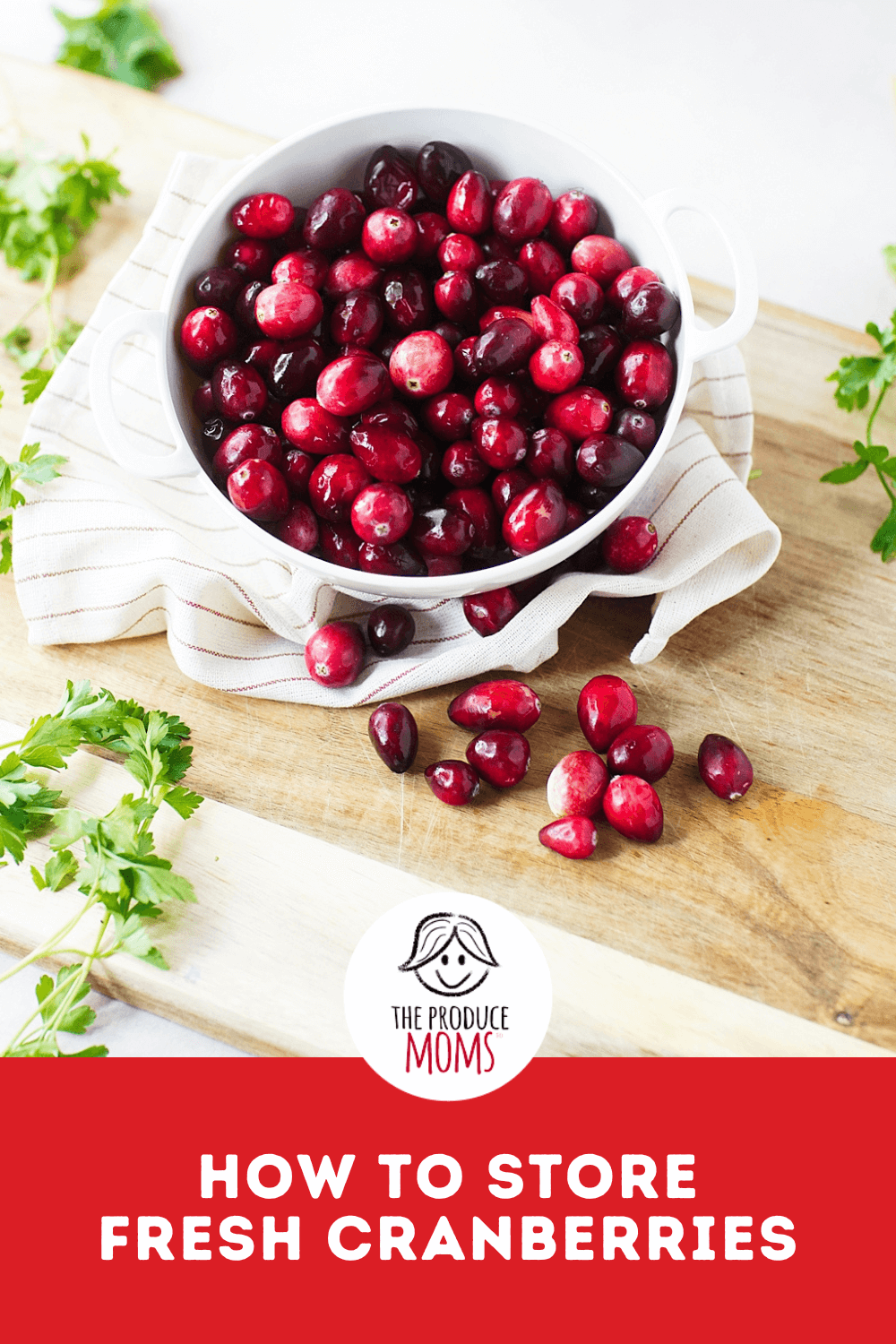 Pinterest Pin How To store Fresh Cranberries