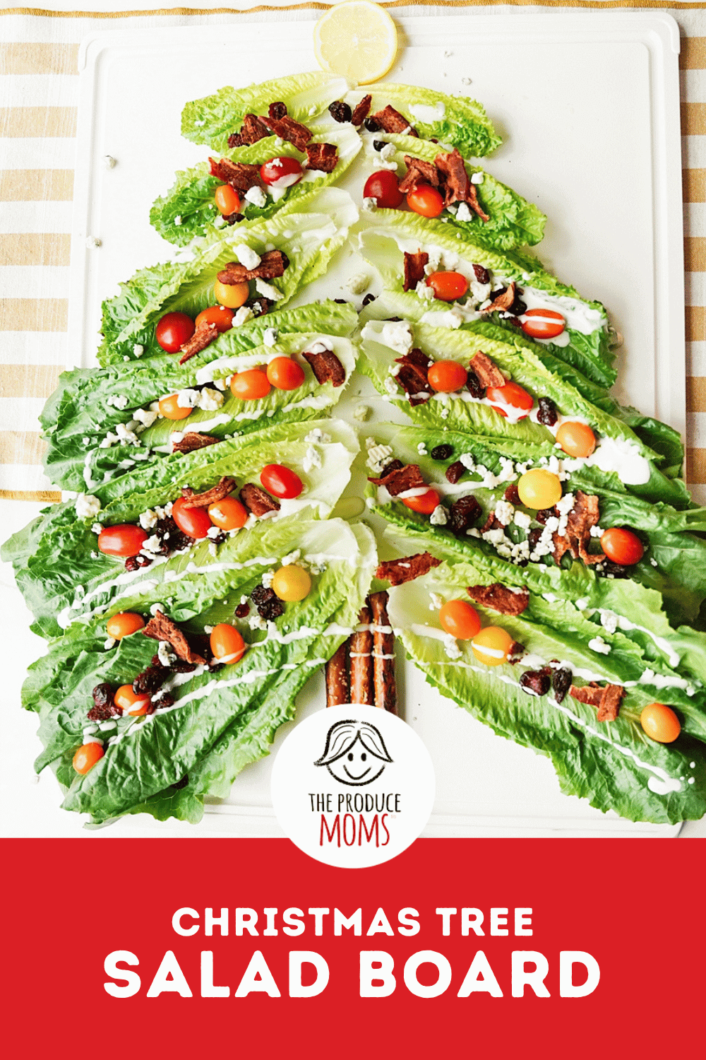 Pinterest Pin Christmas Tree Salad Board