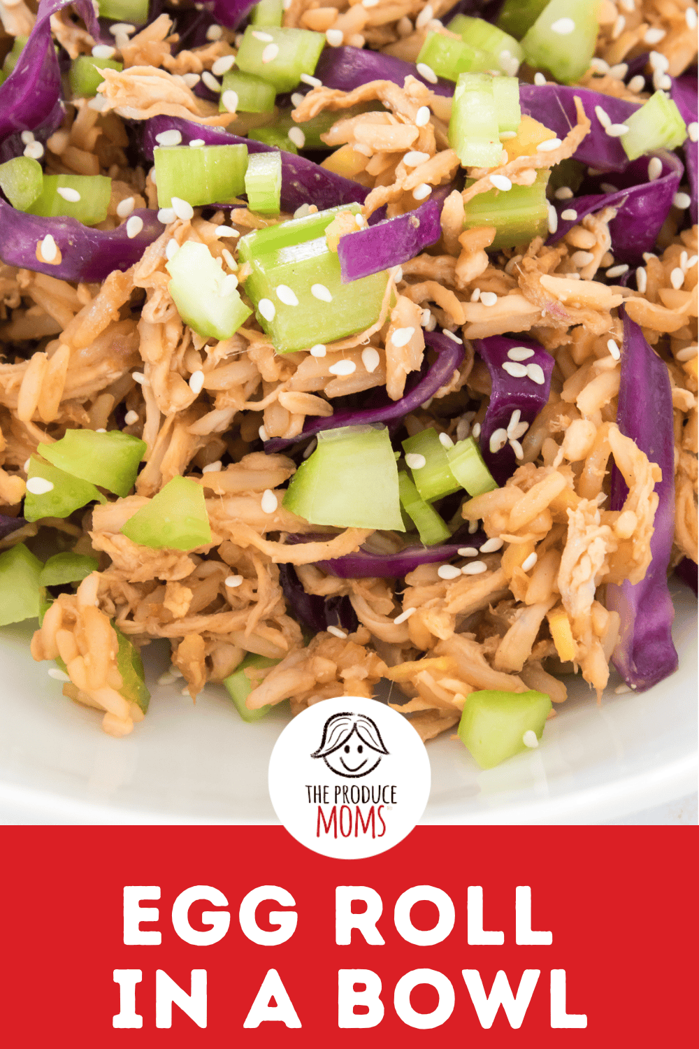 Pinterest Pin: Egg Roll in a Bowl