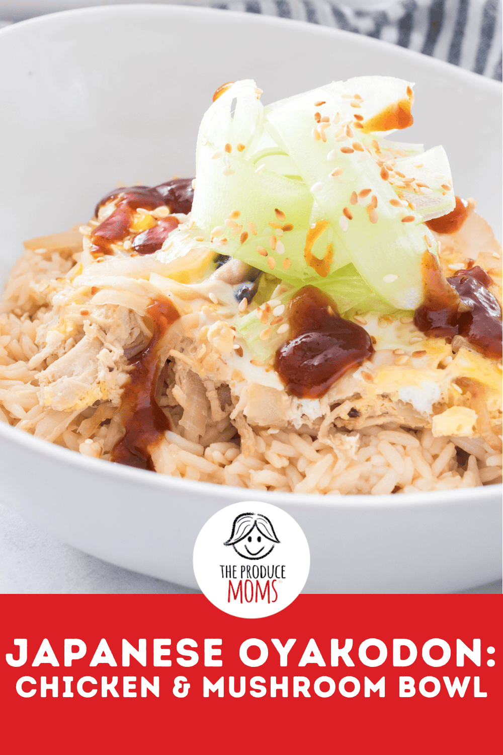 Japanese Oyakodon: Chicken and Mushroom Bowl | The Produce Moms