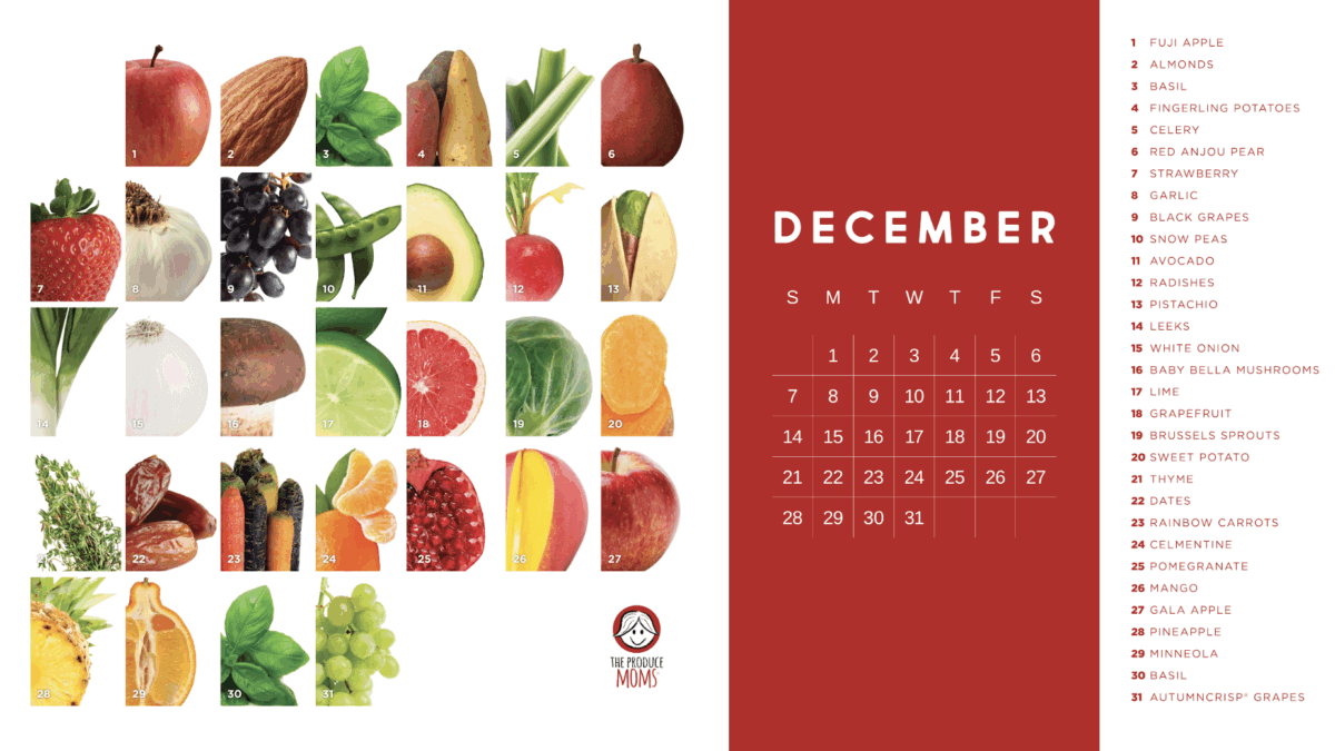 The Produce Challenge Calendar December 2025