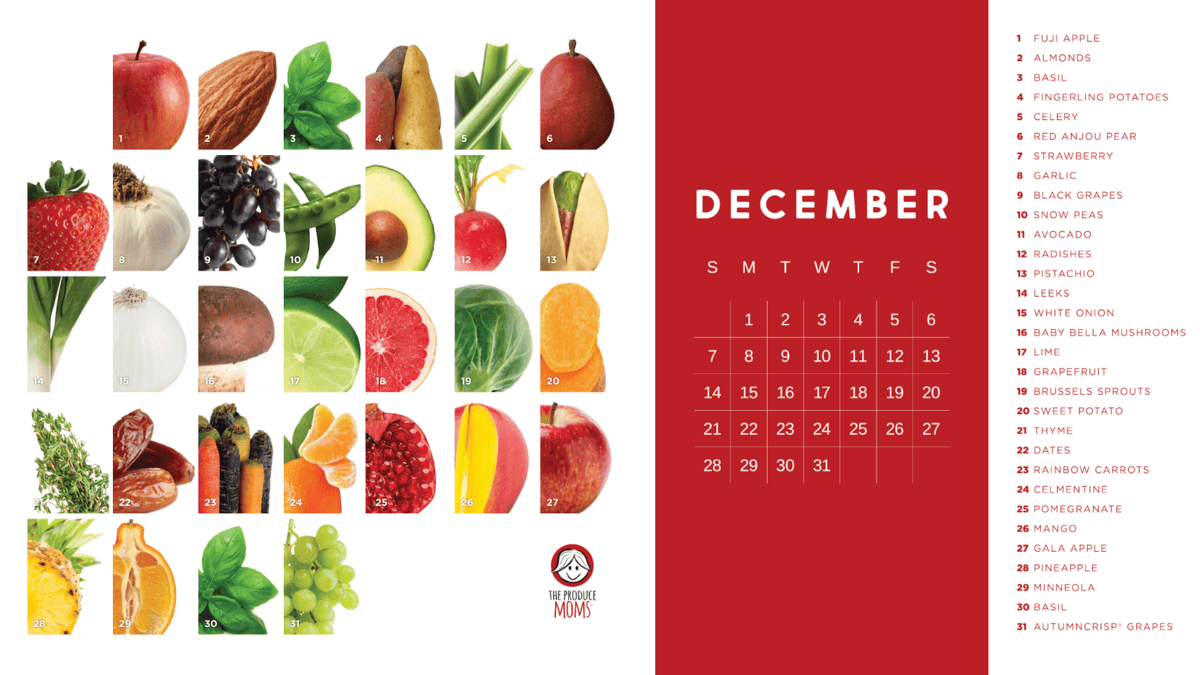 The Produce Challenge Calendar December 2025