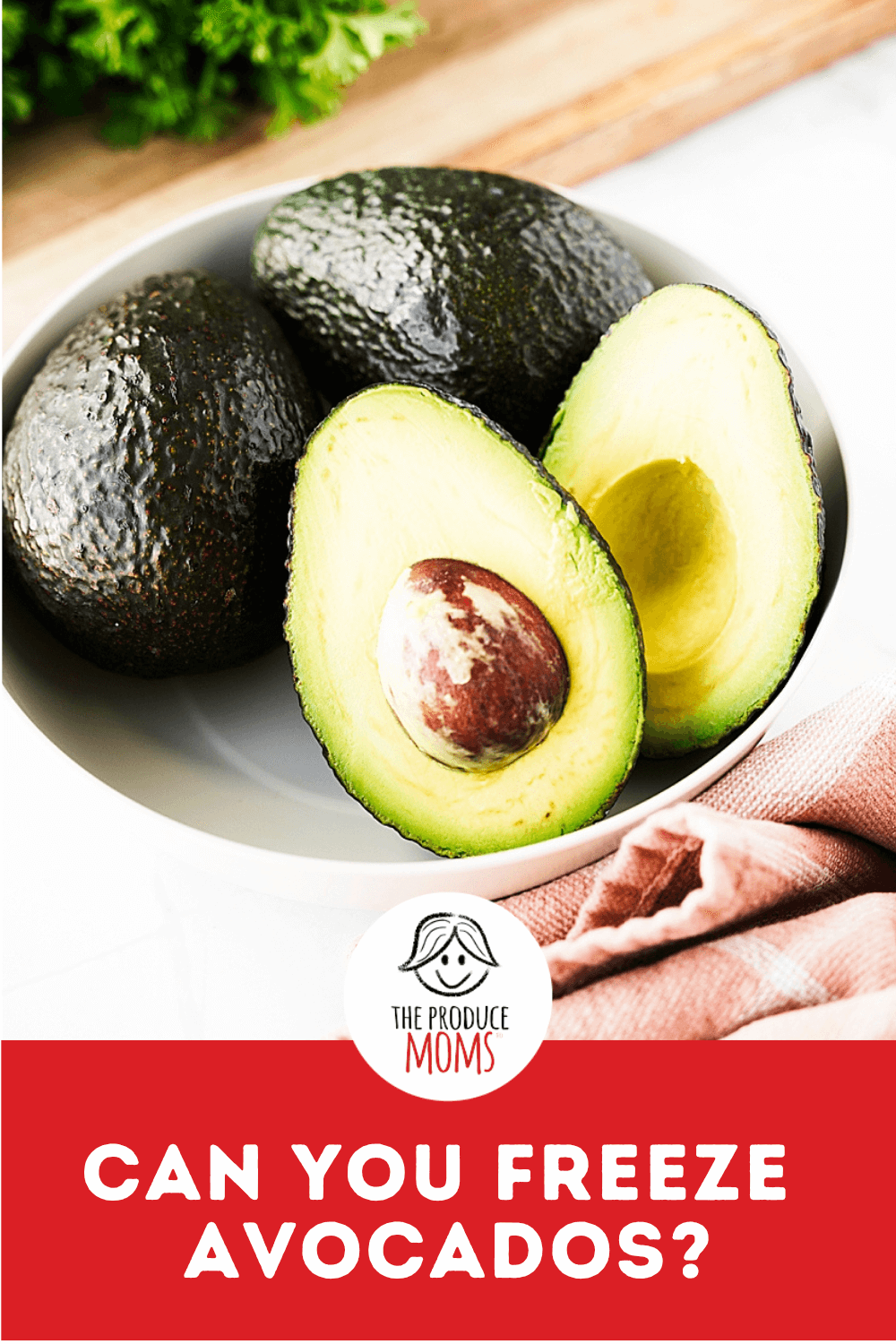 Pinterest Pin Can You freeze avocados?