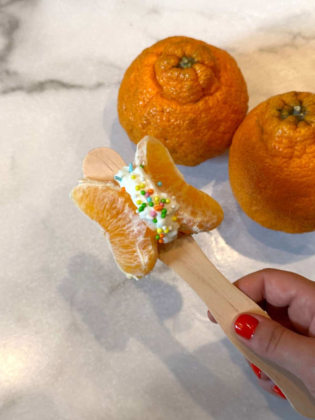 Vertical butterfly mandarin