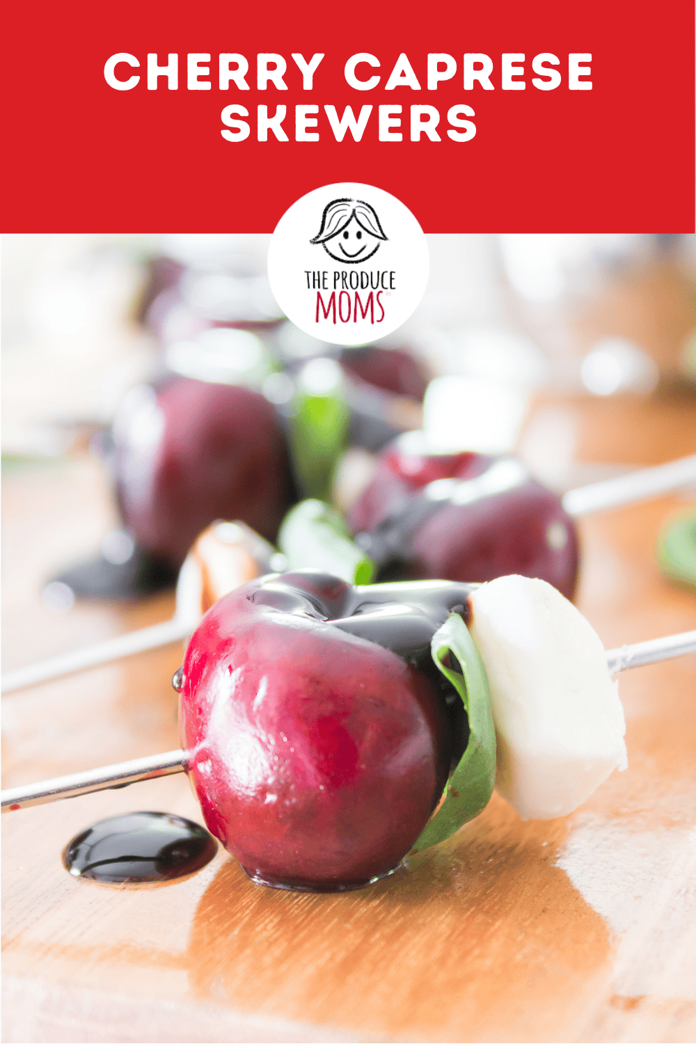 Pinterest Pin: Cherry Caprese Skewers