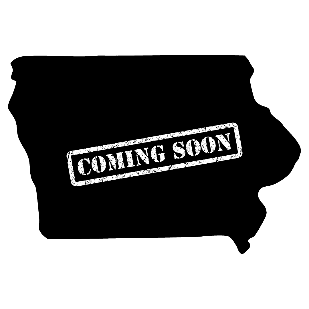 Coming Soon Outline of Iowa