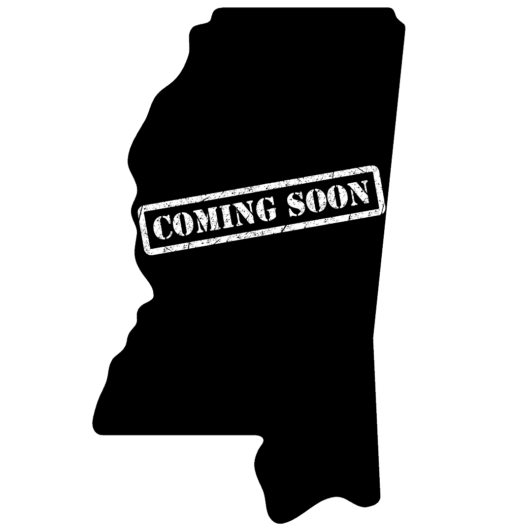 Coming Soon Outline of Mississippi