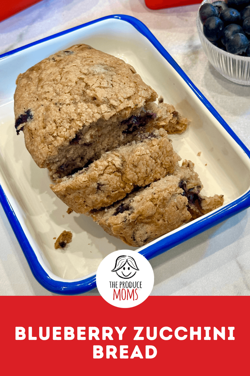 Pinterest Pin Blueberry Zucchini Bread