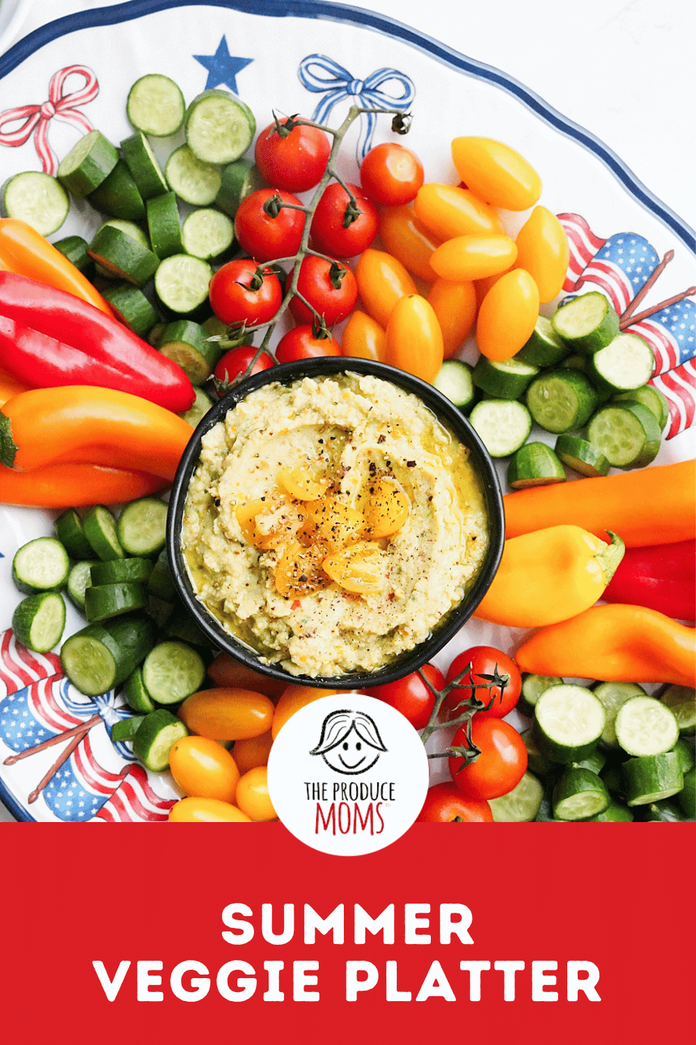 Pinterest Pin Summer Veggie Platter