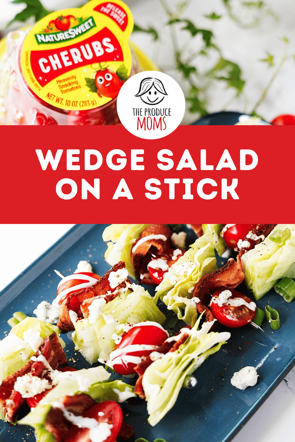 Pinterest Pin Wedge Salad on a Stick