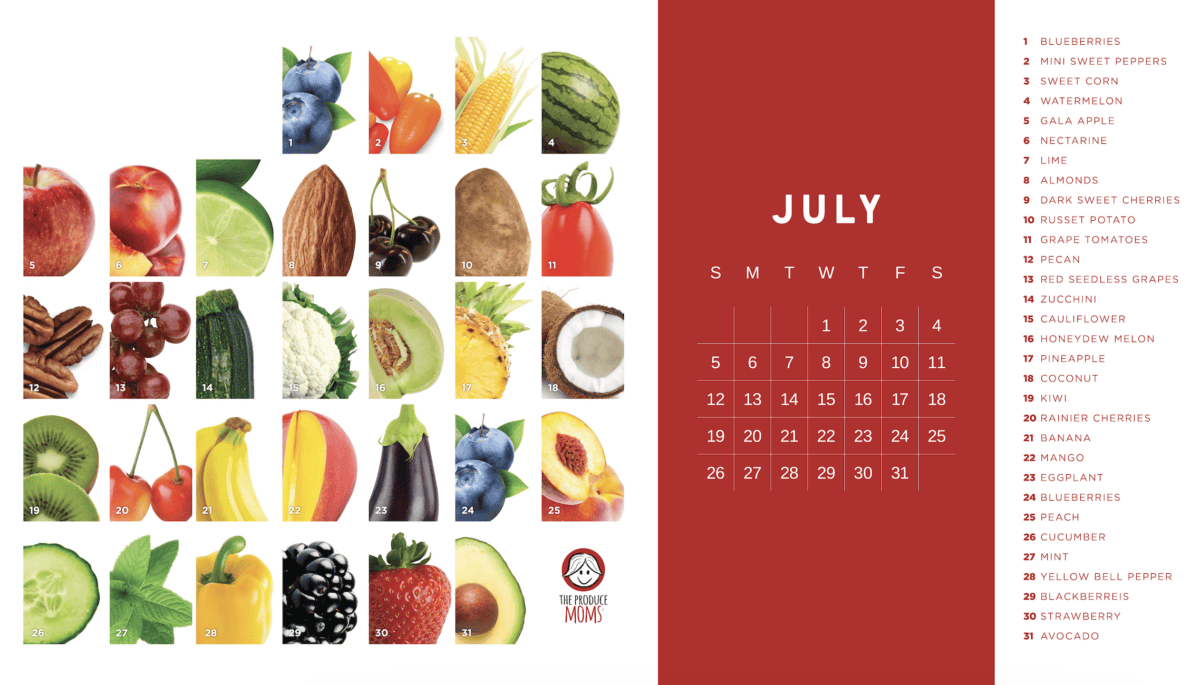 The Produce Challenge® Calendar July 2026