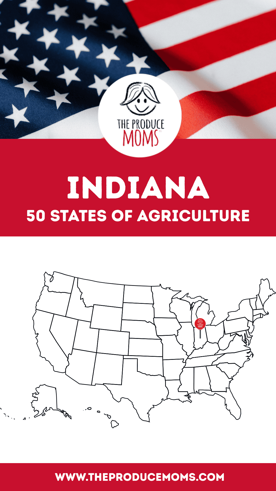 Pinterest Pin 50 States of Ag Indiana