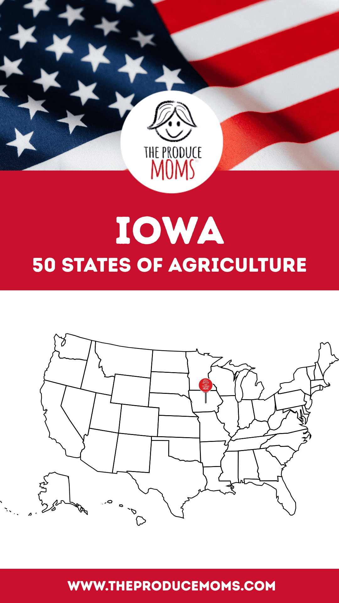 Pinterest Pin 50 States of Ag Iowa