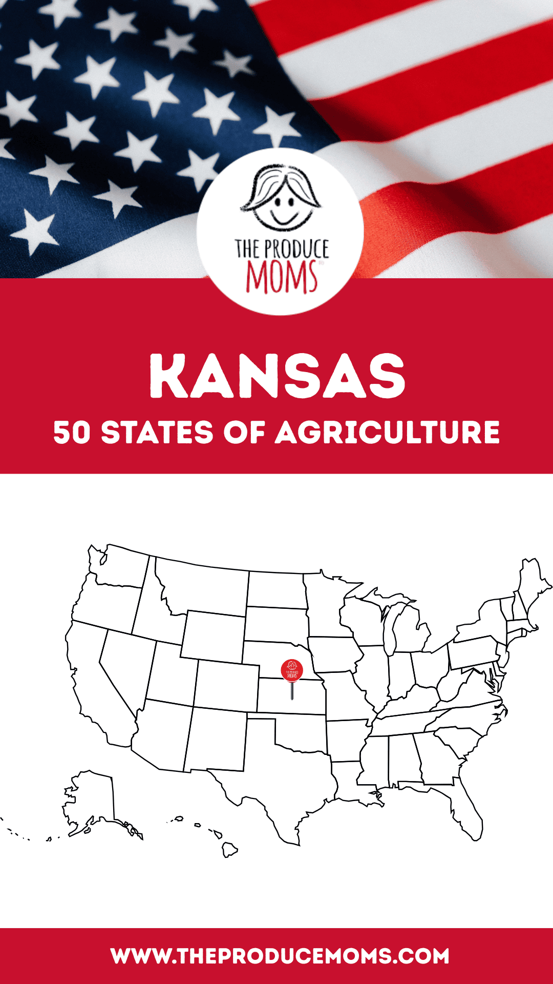 Pinterest Pin 50 States of Ag Kansas