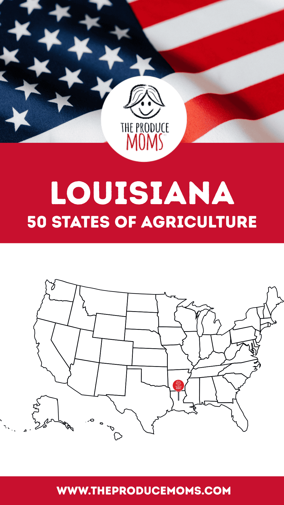 Pinterest Pin 50 States of Ag Louisiana