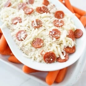 Close up of the Ranch Pizza Dip