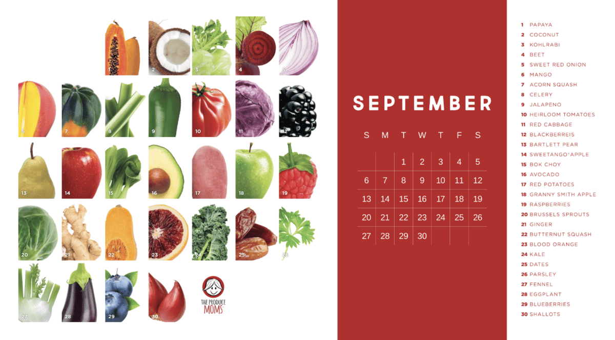The Produce Challenge Calendar September 2026