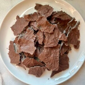 chia seed chocolate crackers on plate