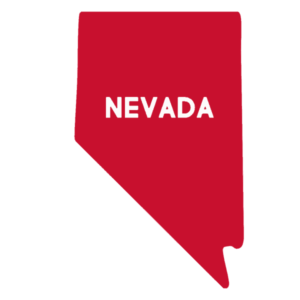 Red State Outline of Nevada