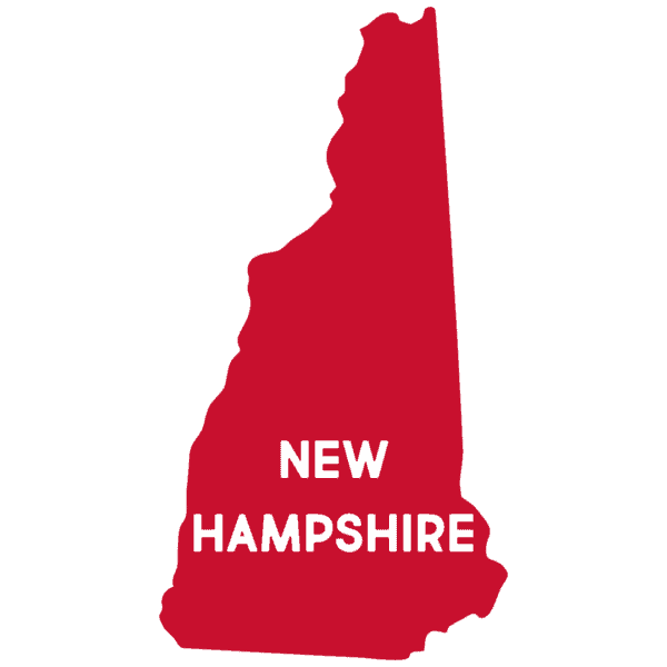 red outline of New Hampshire